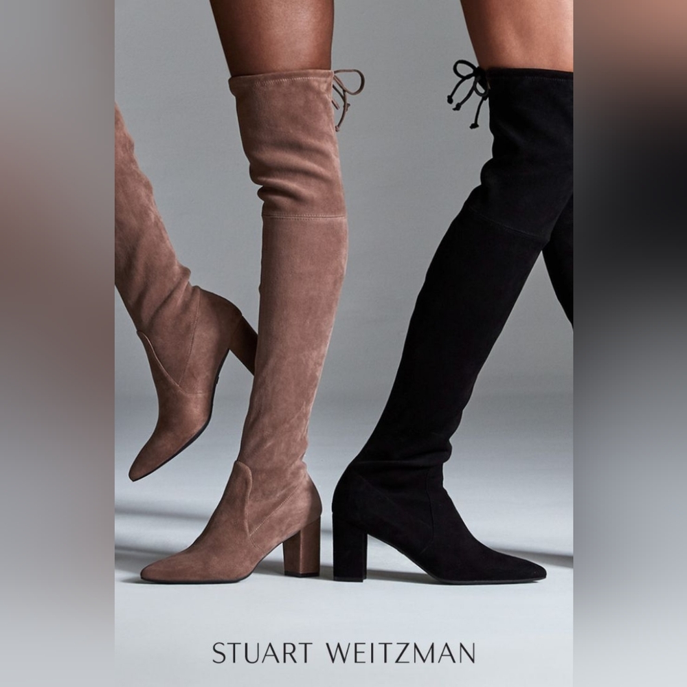 STUART WEITZMAN 75mm Lesley tie-back over-the-knee boots 9